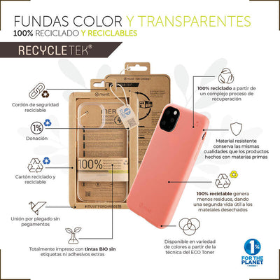 Muvit For Change Case Recycletek Compatible With Apple Iphone 14 Pro Max. Transparent — image 1