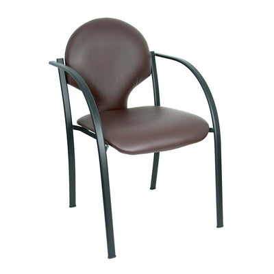 Pack 2 Chairs Hellin Chasis Black Similpiel Brown — image 1