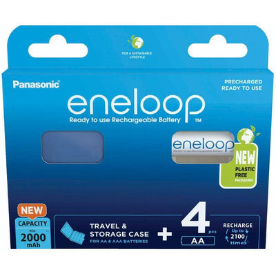 Panasonic Eneloop Mignon Aa 2000MAH Recargables + Akkubox BK-3MCDEC4BE 4 Pieces — image 1