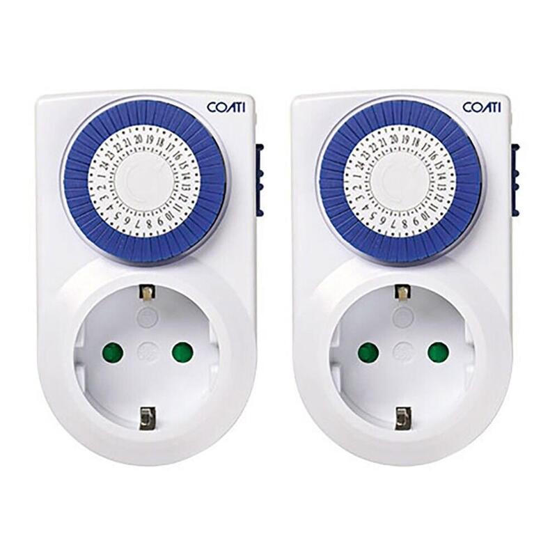 Programador Analógico Diario 16A, White 2 Units