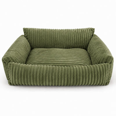 Lodie Corduroy Memory Foam Dog Sofa – Green, S
