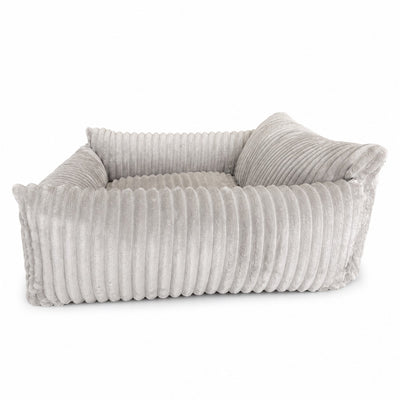 Lodie Corduroy Memory Foam Dog Sofa – Grey, S