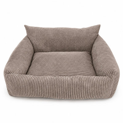 Lodie Corduroy Memory Foam Dog Sofa – Hazelnut Taupe, L
