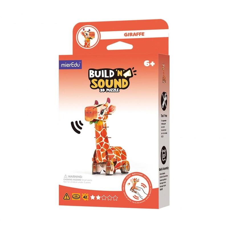 Puzzle 3D Mieredu Buduj I Sluchaj - Zyrafa