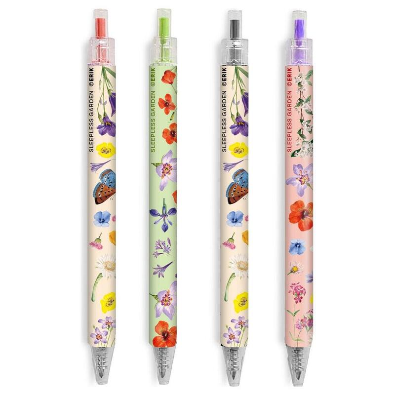 Set 4 Pens Sleepless Garden