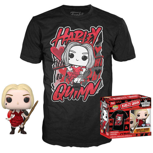 Set Figure Pop & Tee DC Comics Escuadron Suicida Harley Quinn Size S — image 1