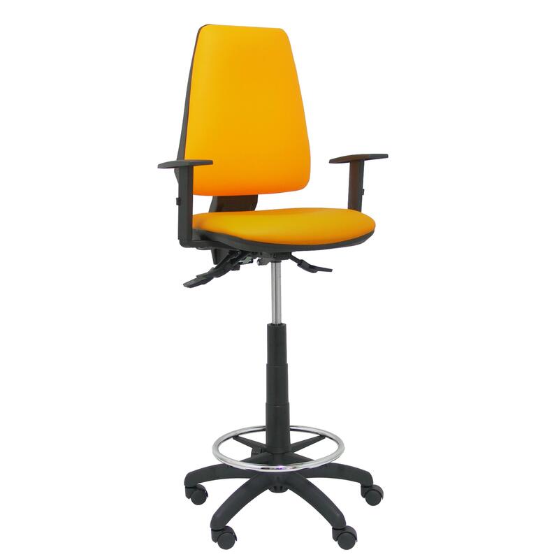 Taburete Elche S Similpiel Orange Arms Regulabl