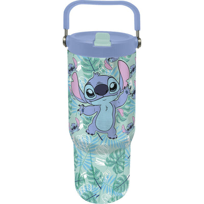 Glass Cool Thermal Steel Inoxidable With Handle 860ML Stitch Aloha — image 1