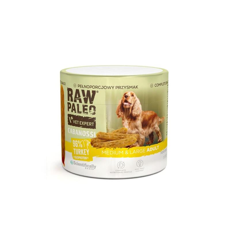 Vetexpert Raw Paleo Cabanossi Turkey Medium Large 100G